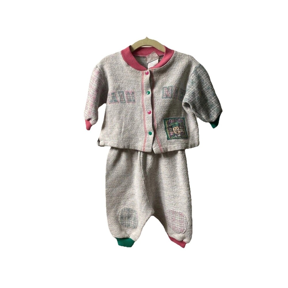 Vintage Disney Minnie Mouse Sweatsuit Set Size 6-9m